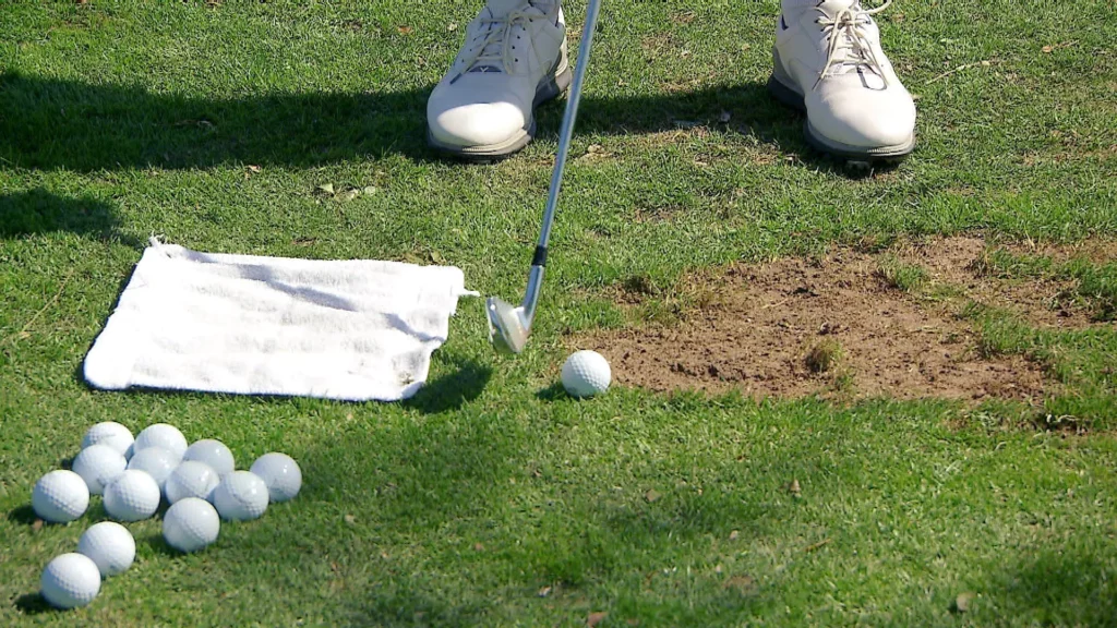 How to stop hitting behind the Golf Ball, Old Towel Drill